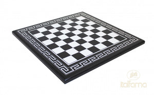 3" Black and White Lacquered Grecian Chess Set