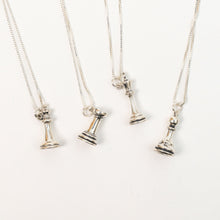 Load image into Gallery viewer, solid silver chess charms are more than jewelry; they’re a reflection of your mindset

