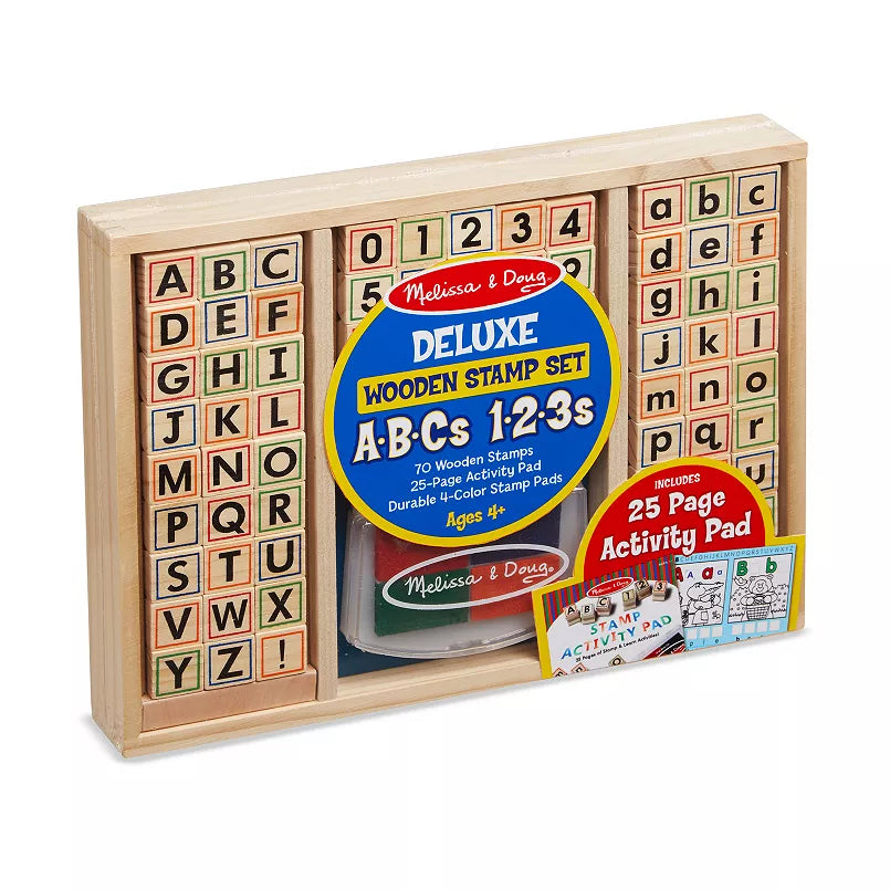 Deluxe Wooden Stamp Set- ABCs 123s