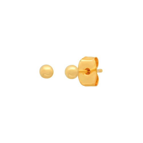 image of 3mm gold ball stud earring 