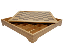 Load image into Gallery viewer, Sheesham &amp; Boxwood Staunton Board on 18&quot; Beechwood Chest
