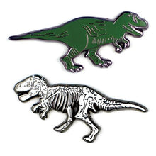 Load image into Gallery viewer, Pin 1 TRex
Pin 2 Skeleton
