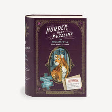 Load image into Gallery viewer, Jigsaw meets whodunit! Complete the jigsaw puzzle to reveal the clues and solve the murder mystery.
