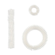 Load image into Gallery viewer, Relieve your tension with this set of 3 different sized acupressure massage rings for use on your wrist, finger, and foot. Target pressure points to eliminate stress and anxiety, improve focus and concentration.!
