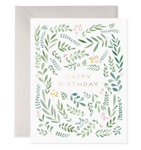 E. Frances Cards - Pretty Leaves Birthday