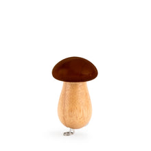 Load image into Gallery viewer, his handy keychain tool is designed for mushroom picking in the wild. Features a blade and brush for clipping and cleaning
