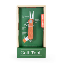 Load image into Gallery viewer, Includes magnetic ball marker, club &amp; ball cleaning brush, divot tool, and shoe cleaning spike tool.

