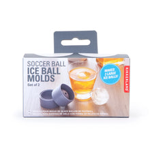 Load image into Gallery viewer, Soccer Ball Ice Ball Molds. Set of 2 silicone molds
