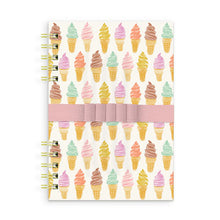 Load image into Gallery viewer, Back of Cool &amp; Creamy Harper Split Spiral Notebook and Pens

