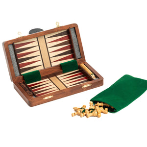 10" Folding Magnetic Chess/Checkers/Backgammon Set