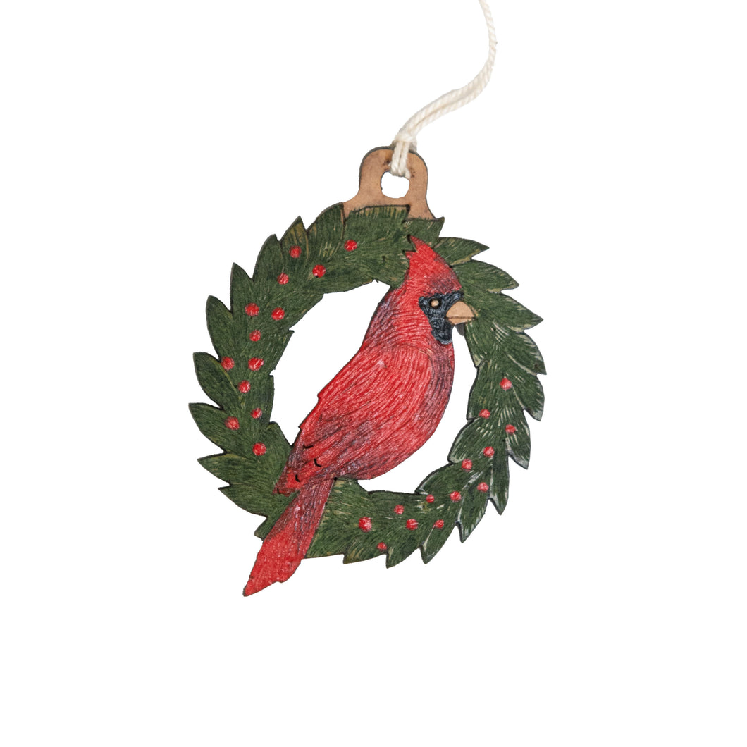 Cardinal Gourd Ornament