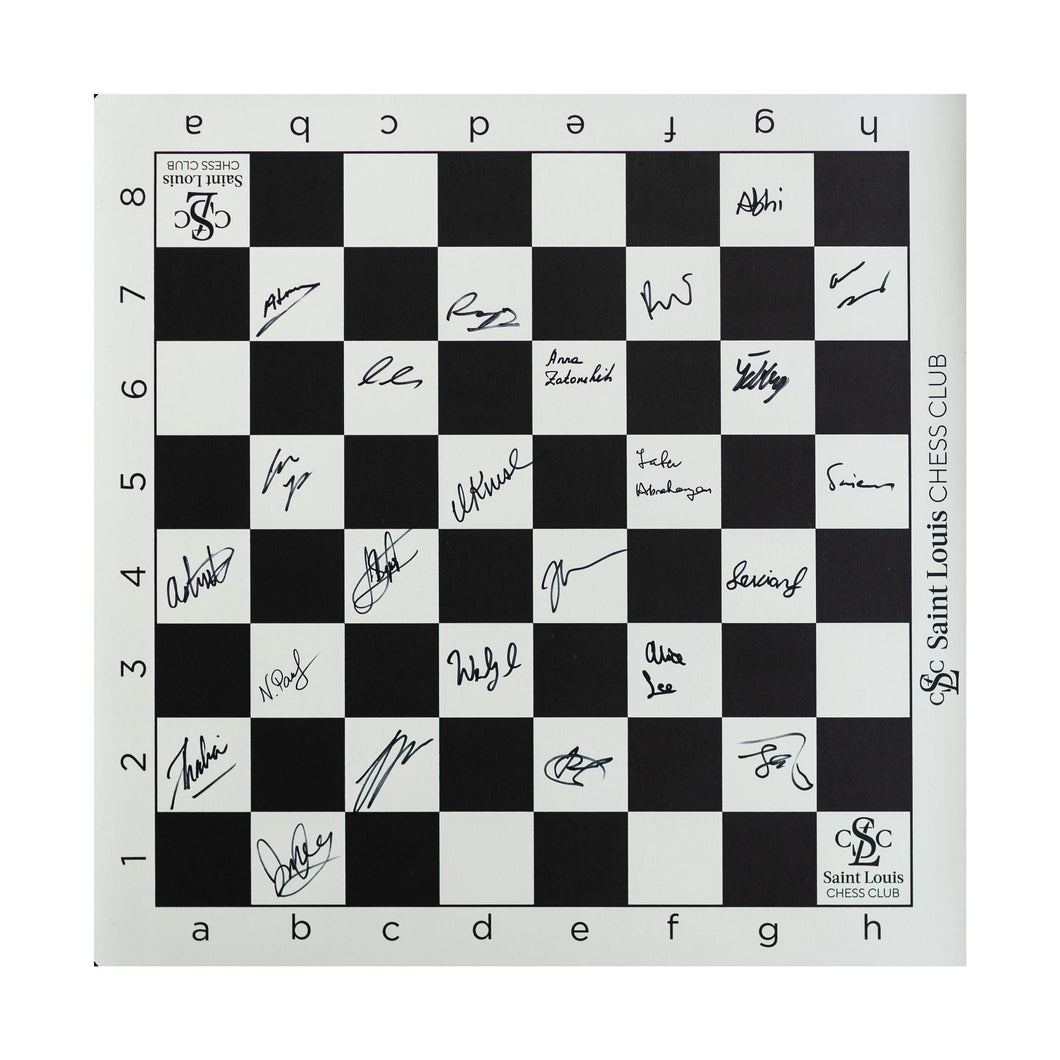 2023 US Chess Championship Vinyl Board [Autographed by ALL PLAYERS]