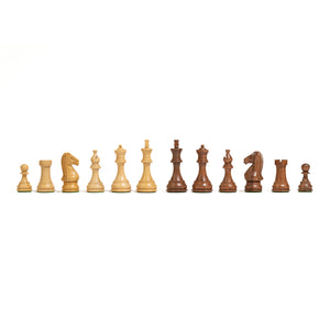 4" Majestic Acaciawood/Boxwood Chessmen