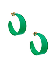Chunky resin hoop earrings