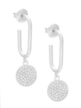 Load image into Gallery viewer, Pave Disc Drop Earring
