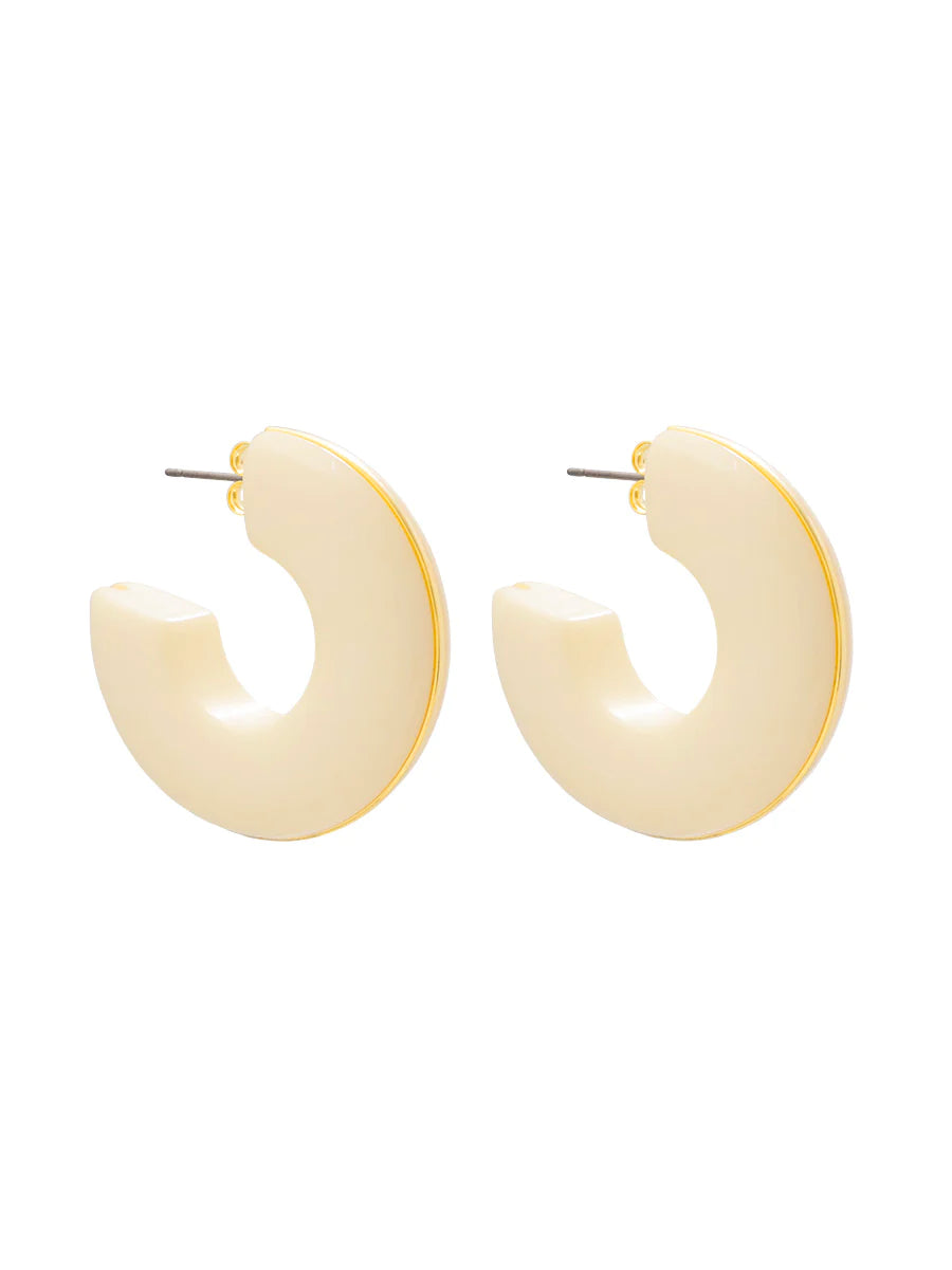 Gold Accent Hoop Earring