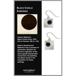 #Black Circle Earrings