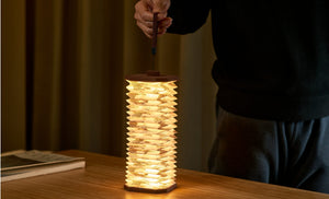 Velvet Accordion Lamp - Brown Zebra