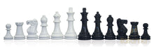 Load image into Gallery viewer, 3&quot; Black and White Lacquered Grecian Chess Set
