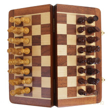 Load image into Gallery viewer, 14&quot; Magnetic Wooden Folding Chess Set
