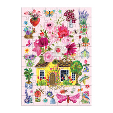Load image into Gallery viewer, August Wren's Buzzy Bouquets Floral Greeting and Jigsaw Puzzle Card.
