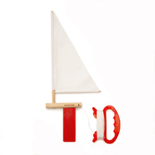 Load image into Gallery viewer, This kit includes everything you need to make your own sailboat, complete with a sail, mast, and rudder.
