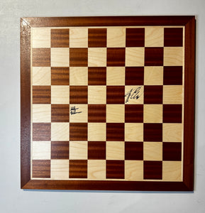 2018 Champions Showdown Nakamura vs. Svidler Autographed Wooden Board
