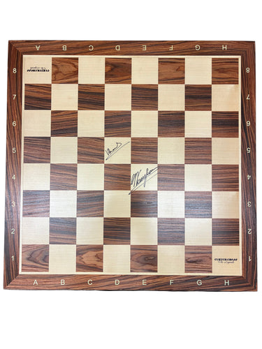 image of autographed wood chess board