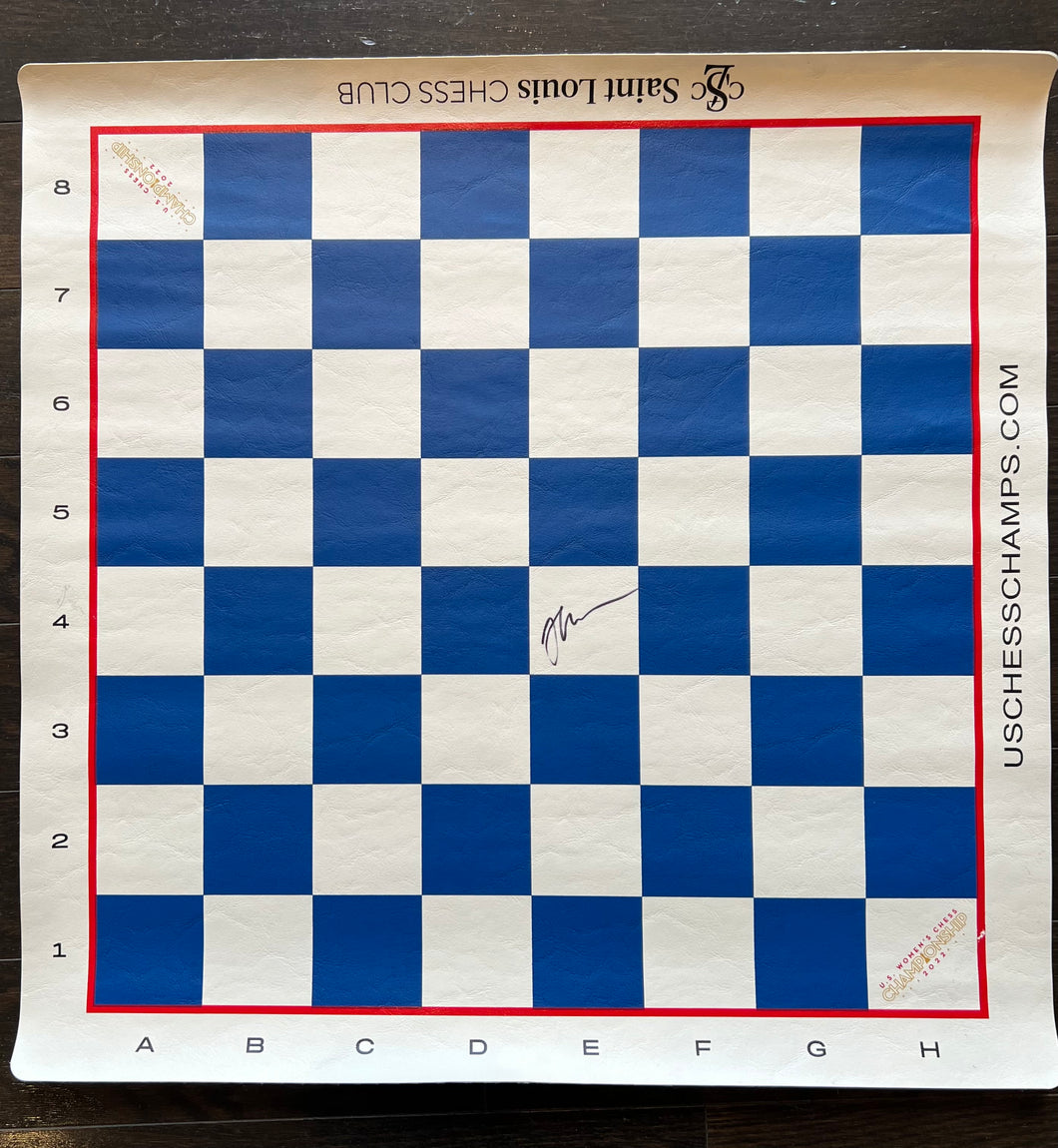 2022 US Chess Championship Roll-up Vinyl Board [Autographed by Winner]