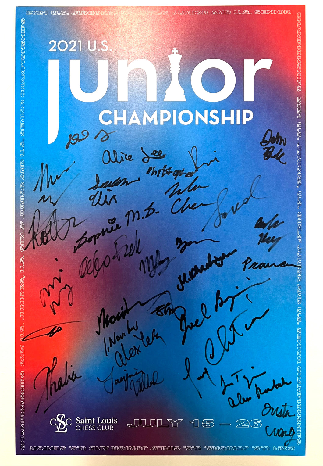 2021 US Junior/Senior Championship Poster [Autographed by ALL PLAYERS]