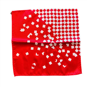 Falling Chessboard Pocket Squares