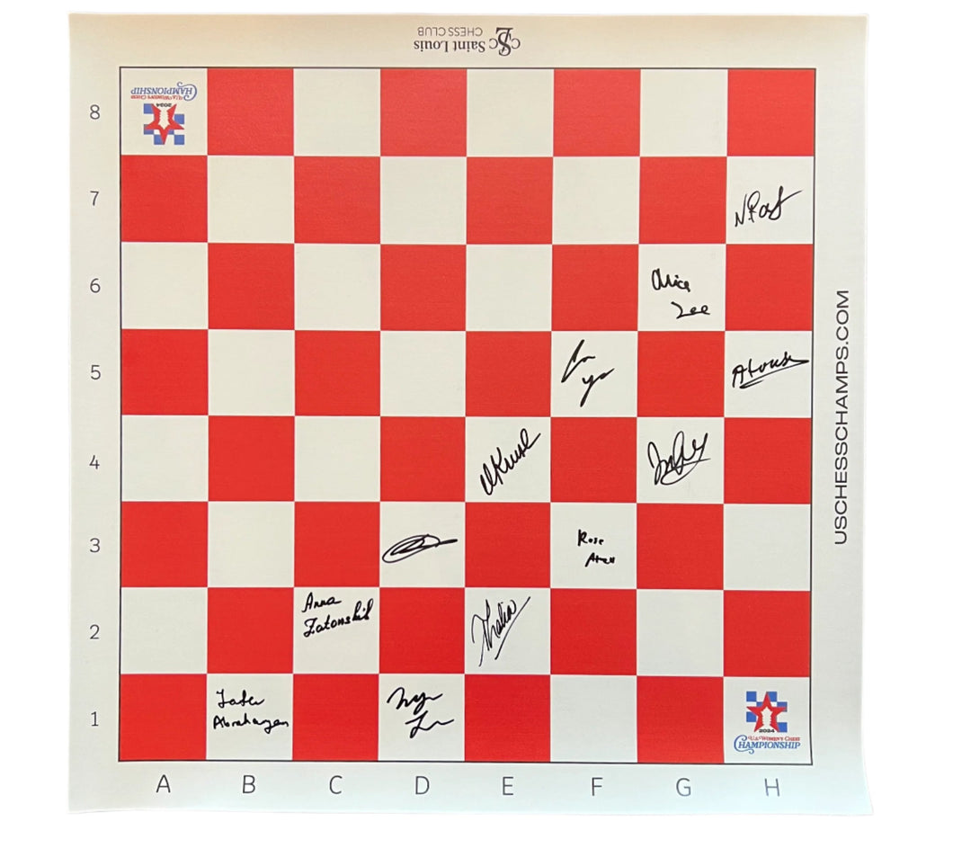 2024 US Chess Championship Vinyl Board [Autographed by Women's Field]