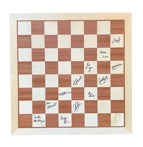2024 US Chess Championship Wooden Board [Autographed by Women's Field]