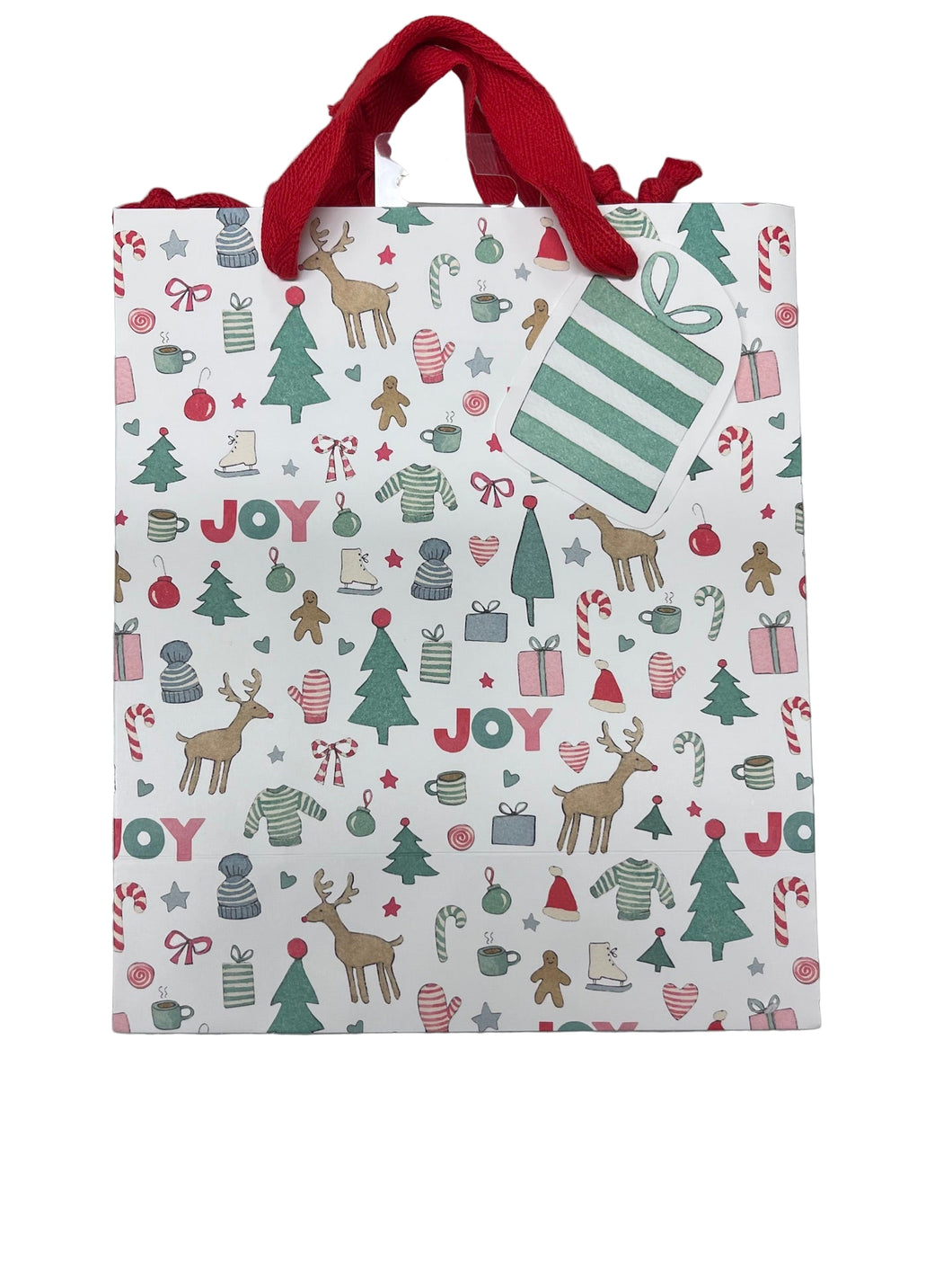image of medium merry motif gift bag
