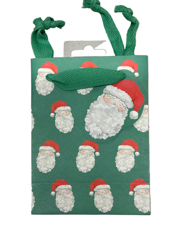 image of small vintage santa motif gift bag
