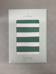 image of green and white tissue paper
