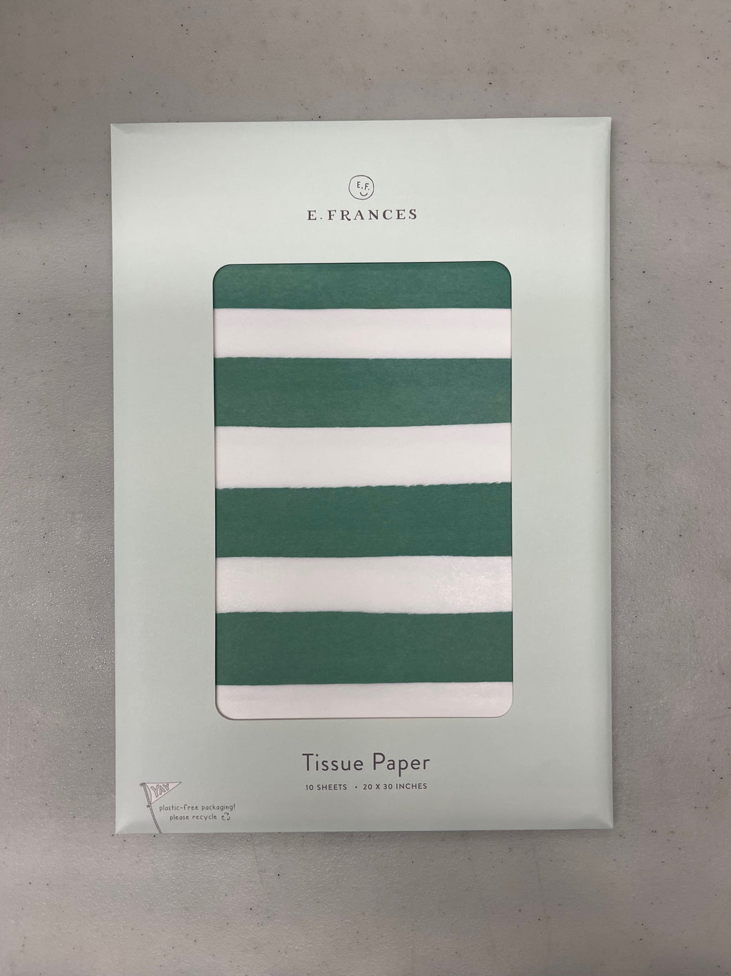 image of green and white tissue paper
