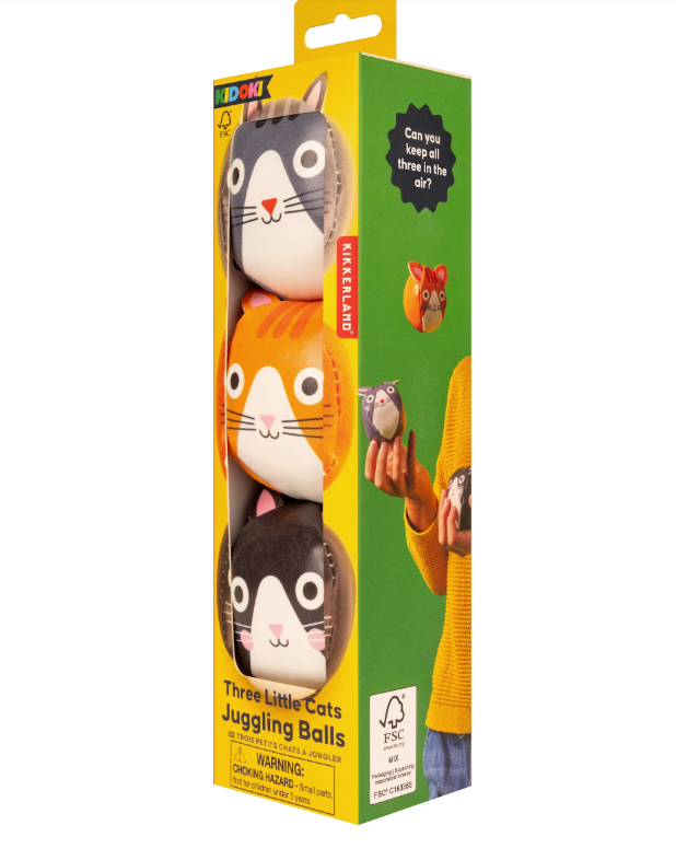 Three Cats Juggling Balls