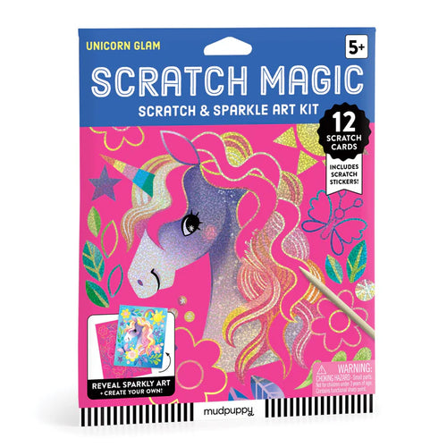 image of scratch magic kit Unicorn Glam themed