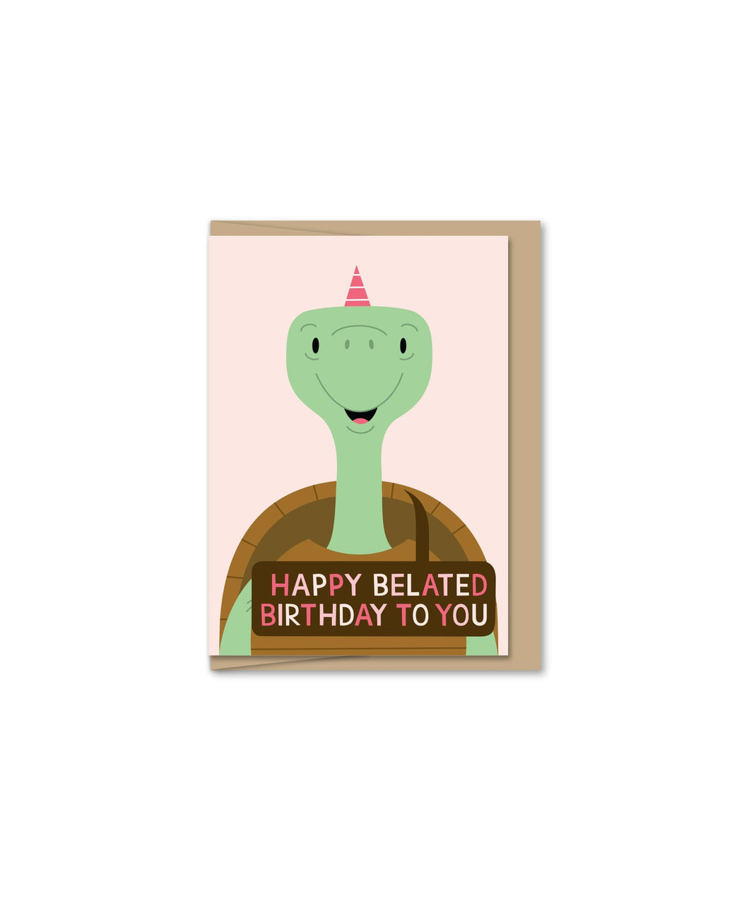 Mini Belated Turtle Birthday Greeting Card