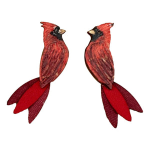 Cardinal Bird Earrings