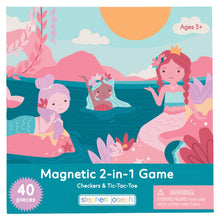 Load image into Gallery viewer, Magnetic Mermaid Checkers and Tic-Tac-Toe
