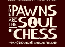 Load image into Gallery viewer, "The Pawns Are The Soul Of Chess" Brown magnet
