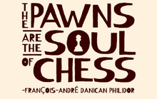 Load image into Gallery viewer, "The Pawns Are The Soul Of Chess" Beige Magnet.
