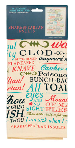 image of Shakespearean insults kitchen towel