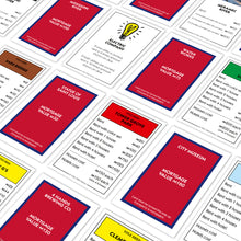Load image into Gallery viewer, Close-up of property cards from the St. Louis edition MONOPOLY game, featuring &#39;Tower Grove Park&#39; as the focal point.
