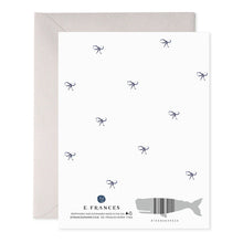 Load image into Gallery viewer, Big Navy Striped Bow Thank You Greeting Card
