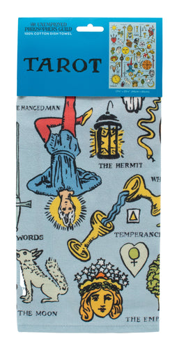 image of tarot tea towel