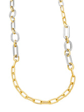 Load image into Gallery viewer, Long Two-Tone Chain Link Necklace
