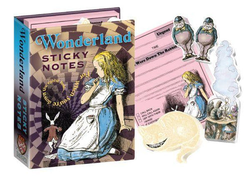 image of wonderland sticky note book